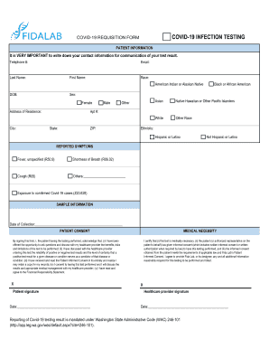 Fillable Covid Test Results  Form